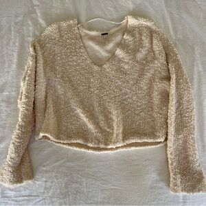 Free People Cream Sweater, Size XS
